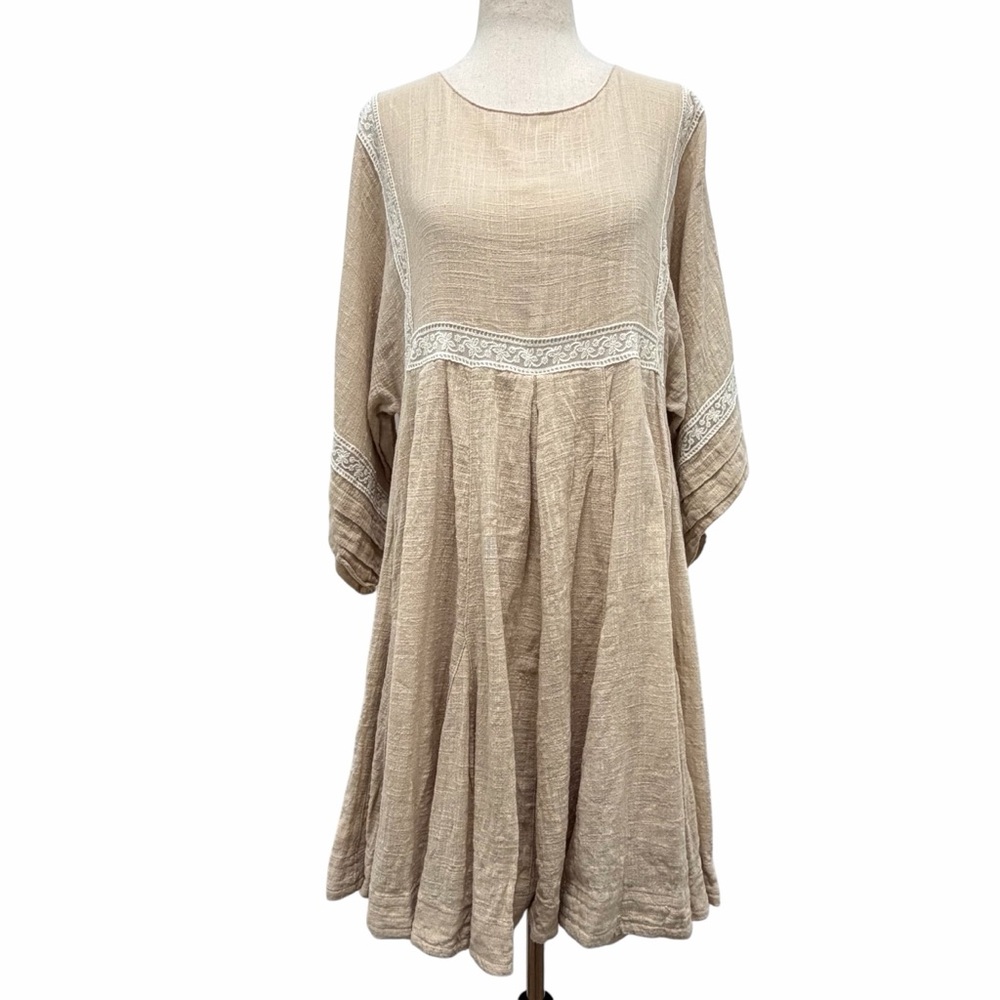 Spell & The Gypsy Paloma Mini Dress Tan Size Small